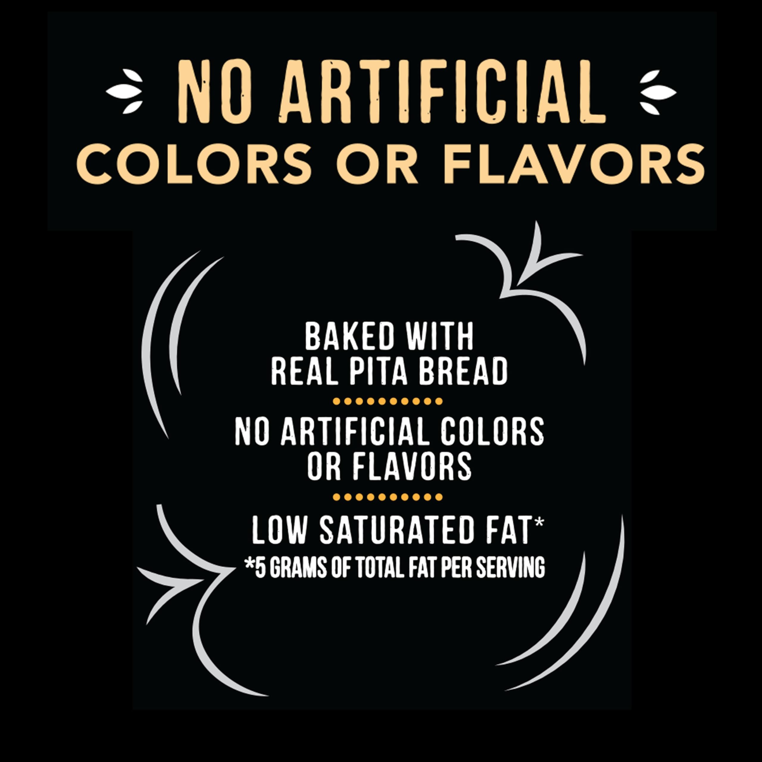 Stacy's nutrition label close-up showing ingredient transparency and no artificial colors