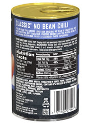 STAGG open can showing chili contents ready to heat and serve