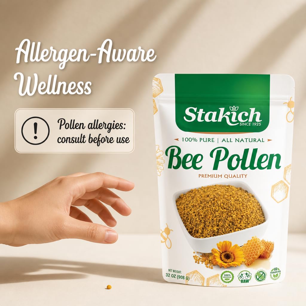 Yogurt and cereal sprinkled with Stakich bee pollen for added crunch and visual appeal