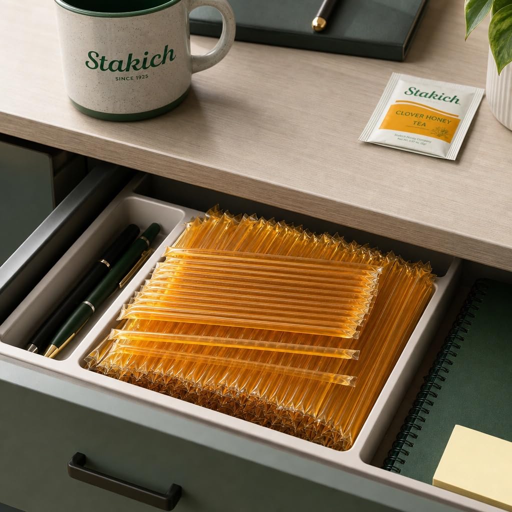 Stakich kosher certification label close-up, assures dietary compliance