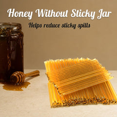 Stakich open stick with visible honey, easy mess-free pouring benefit