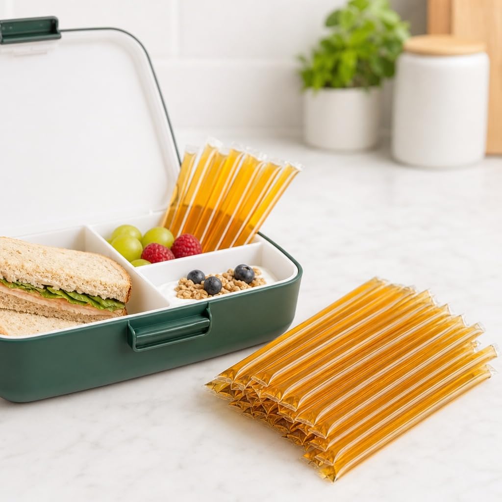 Stakich pack tucked in lunchbox, portable snack option for kids