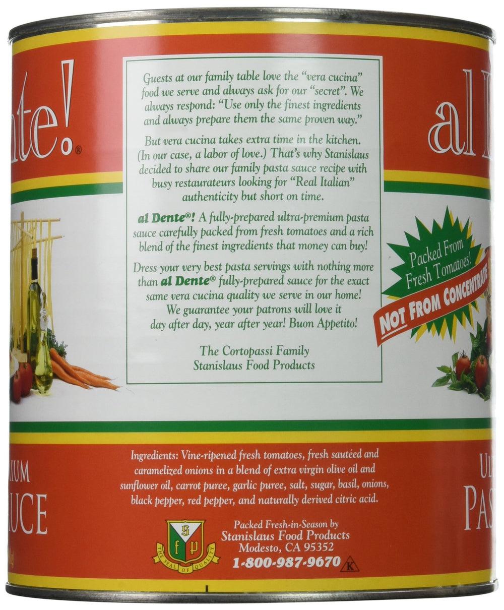 Stanislaus al Dente sauce close-up texture highlighting rich tomato body and versatility