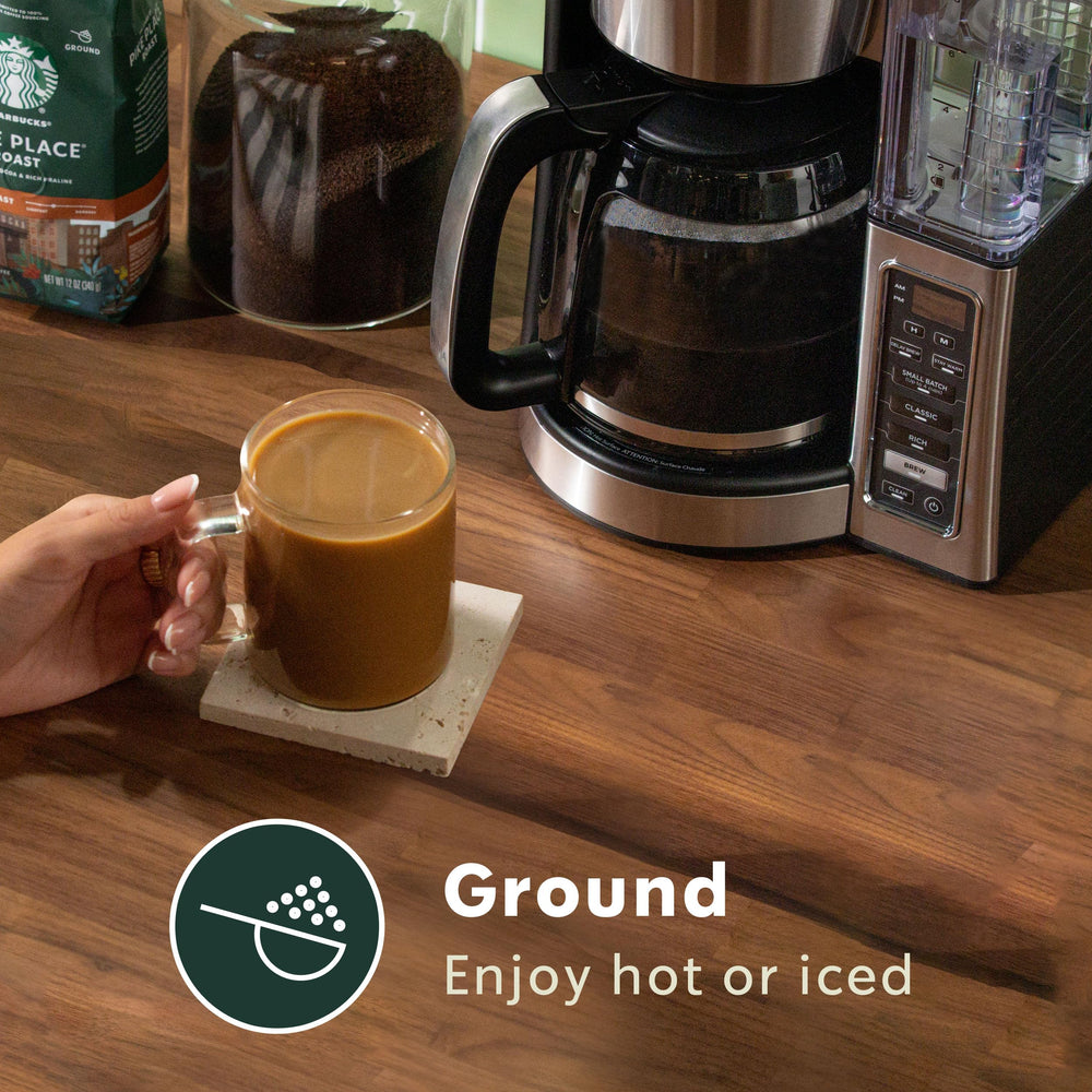 Starbucks Breakfast Blend opened bag with grounds visible for quick brewing benefit