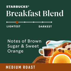 Starbucks Breakfast Blend being brewed in pour-over showcasing clean bright flavor