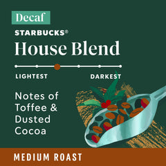Starbucks decaf pod top label visible for identification and quick use
