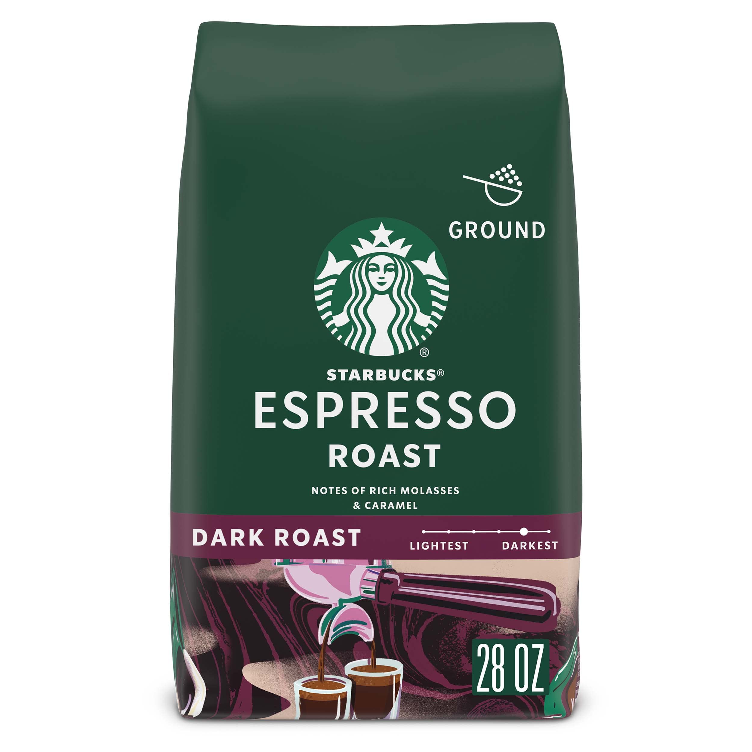 Starbucks front packaging showing 28 oz bag and product name for clear identification
