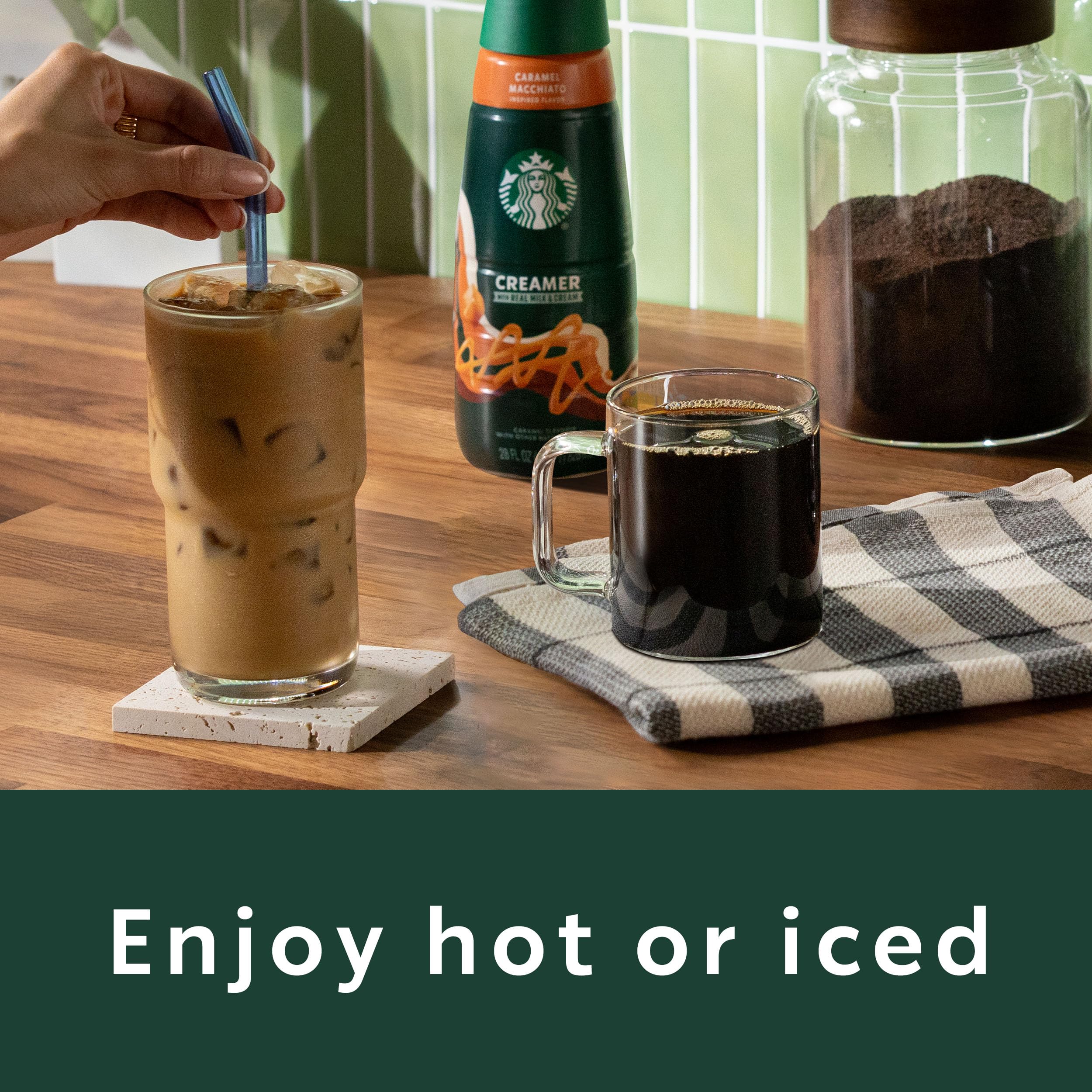 Freshly brewed hot Starbucks House Blend in a mug showing inviting aroma