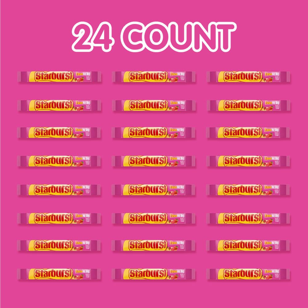 Starburst FaveREDS multiple full-size packs arranged to show quantity benefit