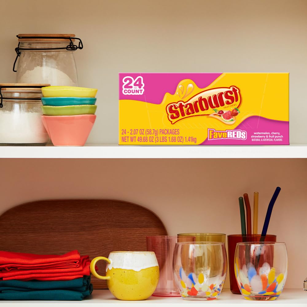 Starburst FaveREDS pack held in hand to show scale and portability benefit