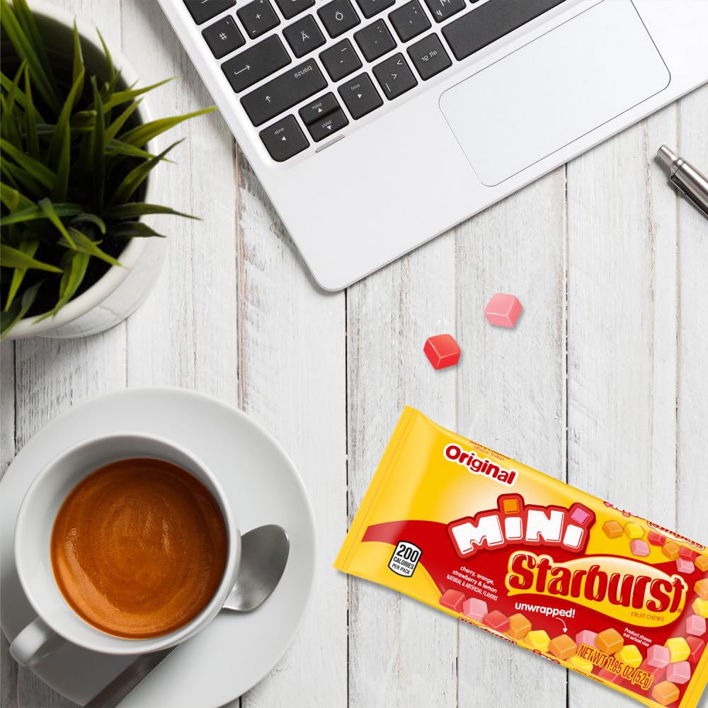Starburst minis in a candy bowl illustrating easy party presentation