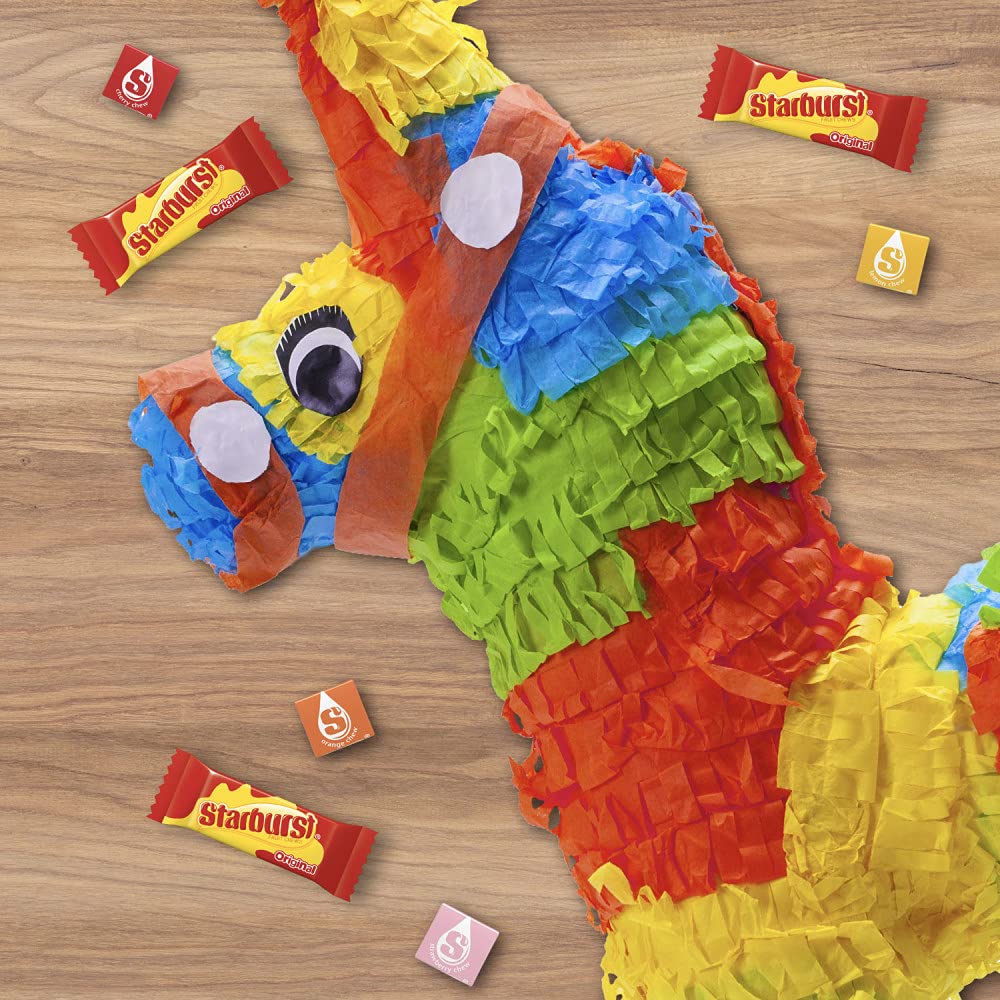 Starburst scale size comparison showing 4-pound quantity for large gatherings