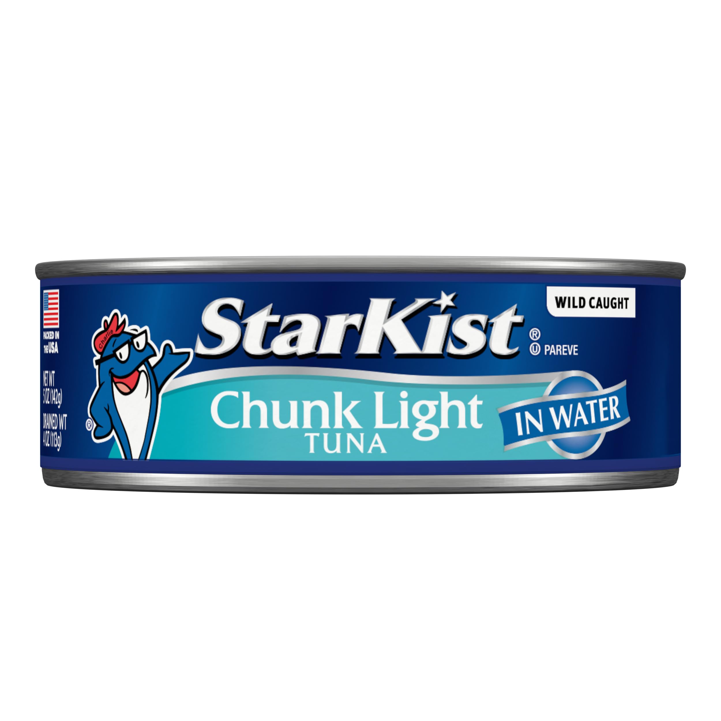 StarKist opened can with chunk light tuna ready to serve