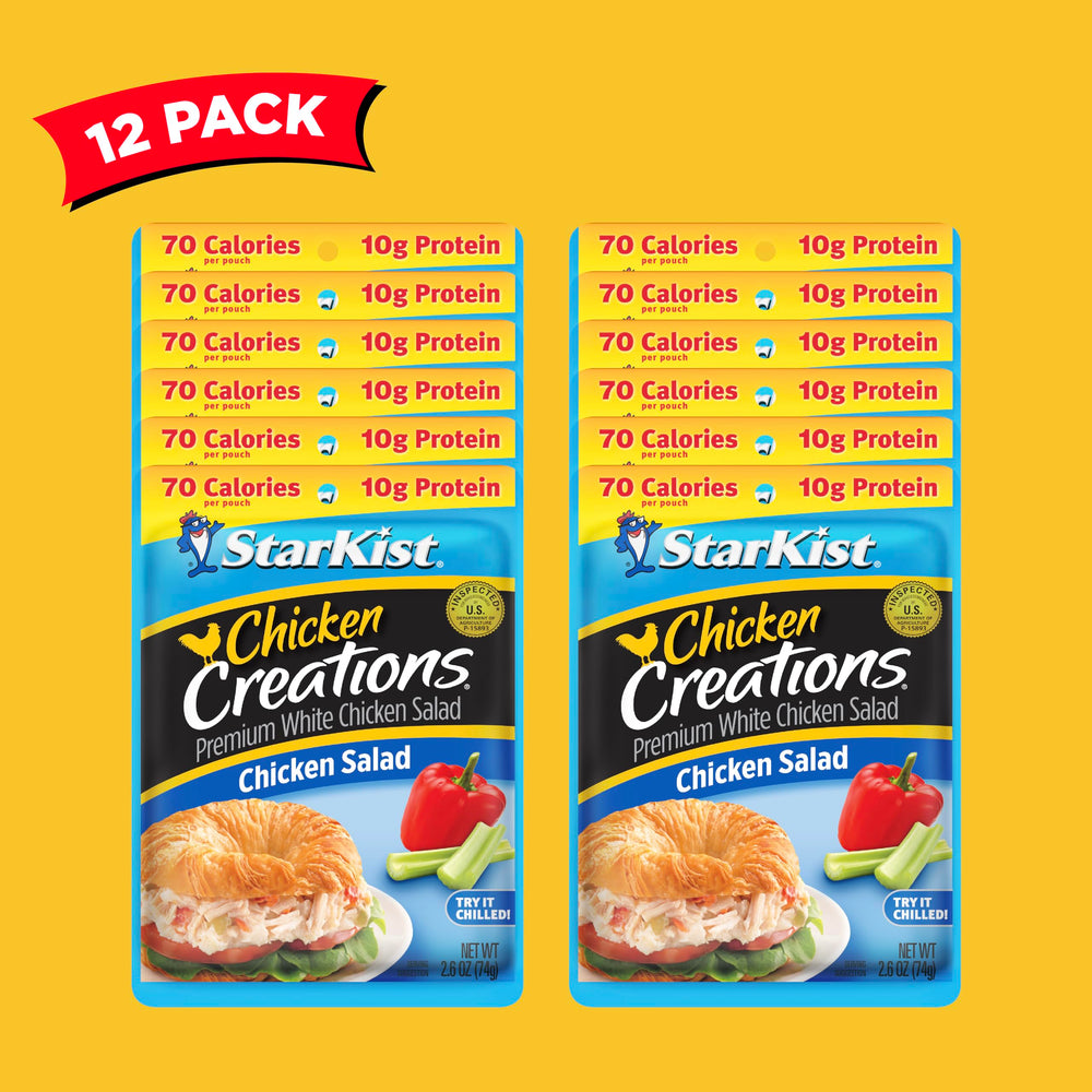 StarKist chicken pouch opened close-up showing ready-to-eat contents benefit
