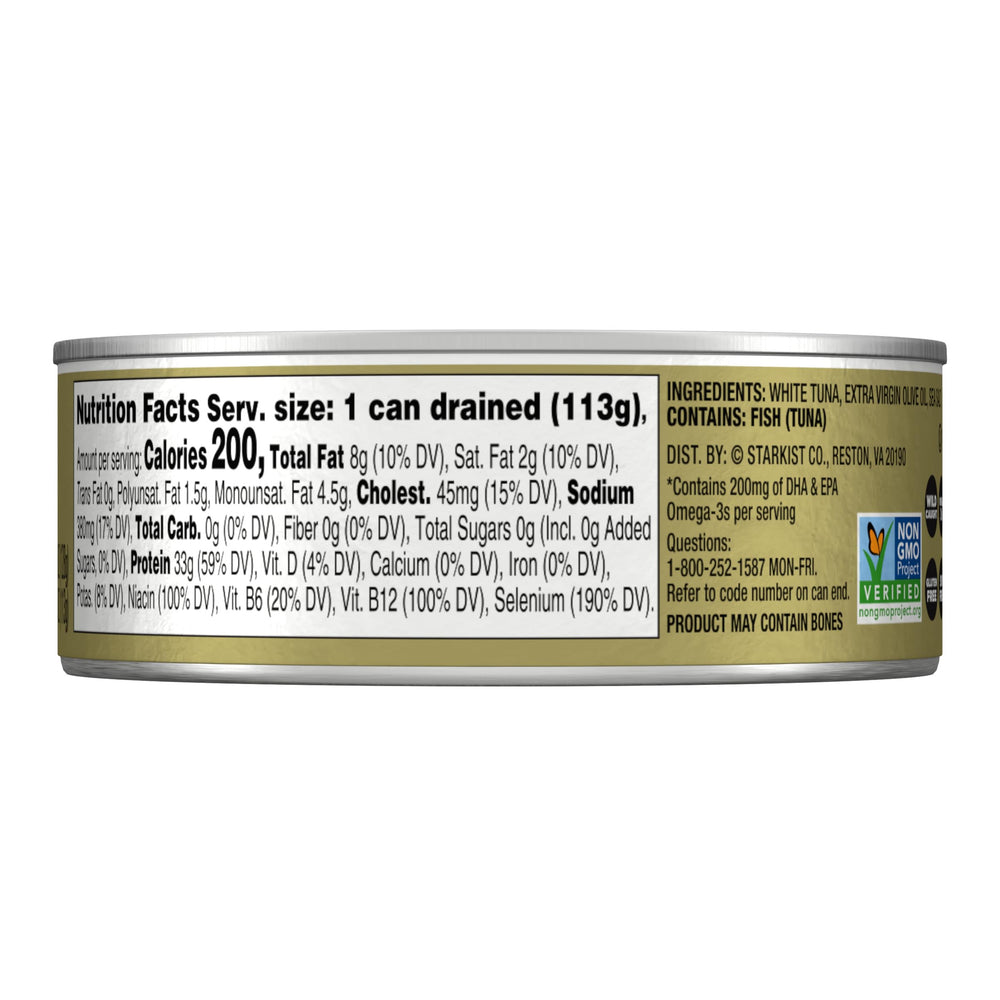 StarKist open can showing solid white albacore flakes and appetizing texture benefit