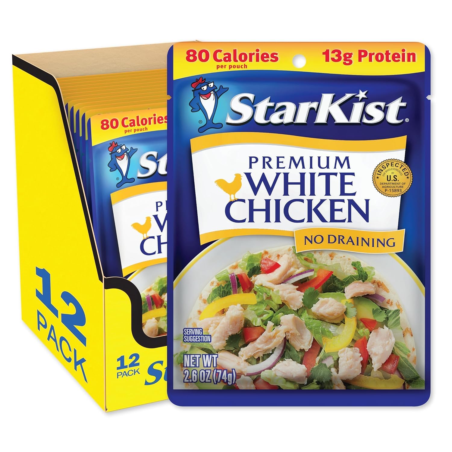 StarKist front packaging showing 2.6oz pouch and brand benefits