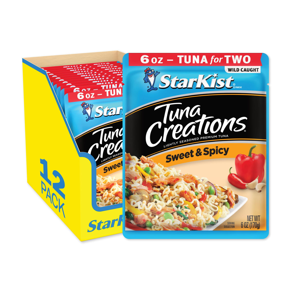 StarKist front packaging showing sweet and spicy pouch and convenience benefit