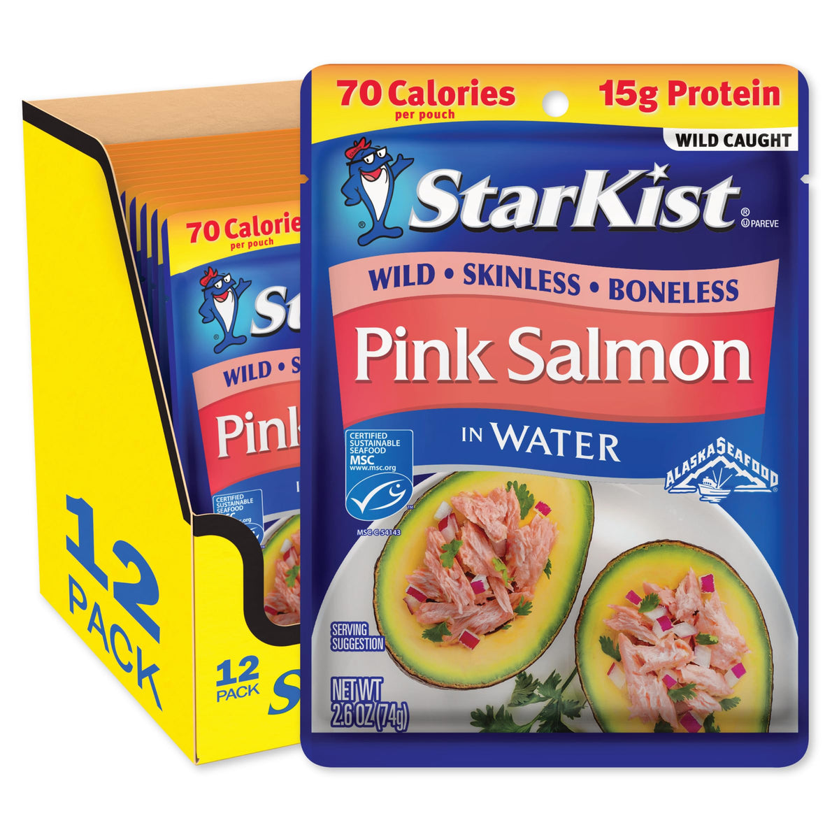 StarKist front packaging showing pouch and brand for easy grab-and-go nutrition