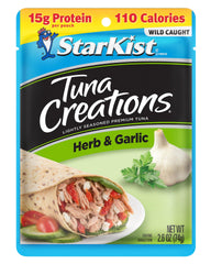 StarKist open pouch with visible tuna, ready-to-eat protein boost