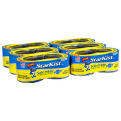 StarKist open can with solid white albacore fillet showing firm texture and recipe-ready benefit