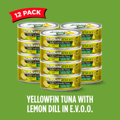 StarKist open can showing yellowfin fillets in olive oil for quality texture