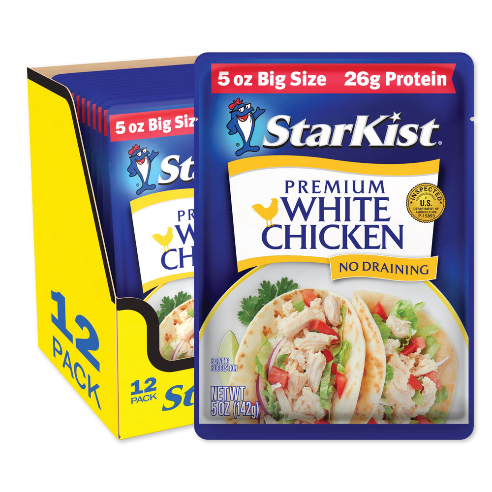 StarKist pouch front showing label and easy-open benefit