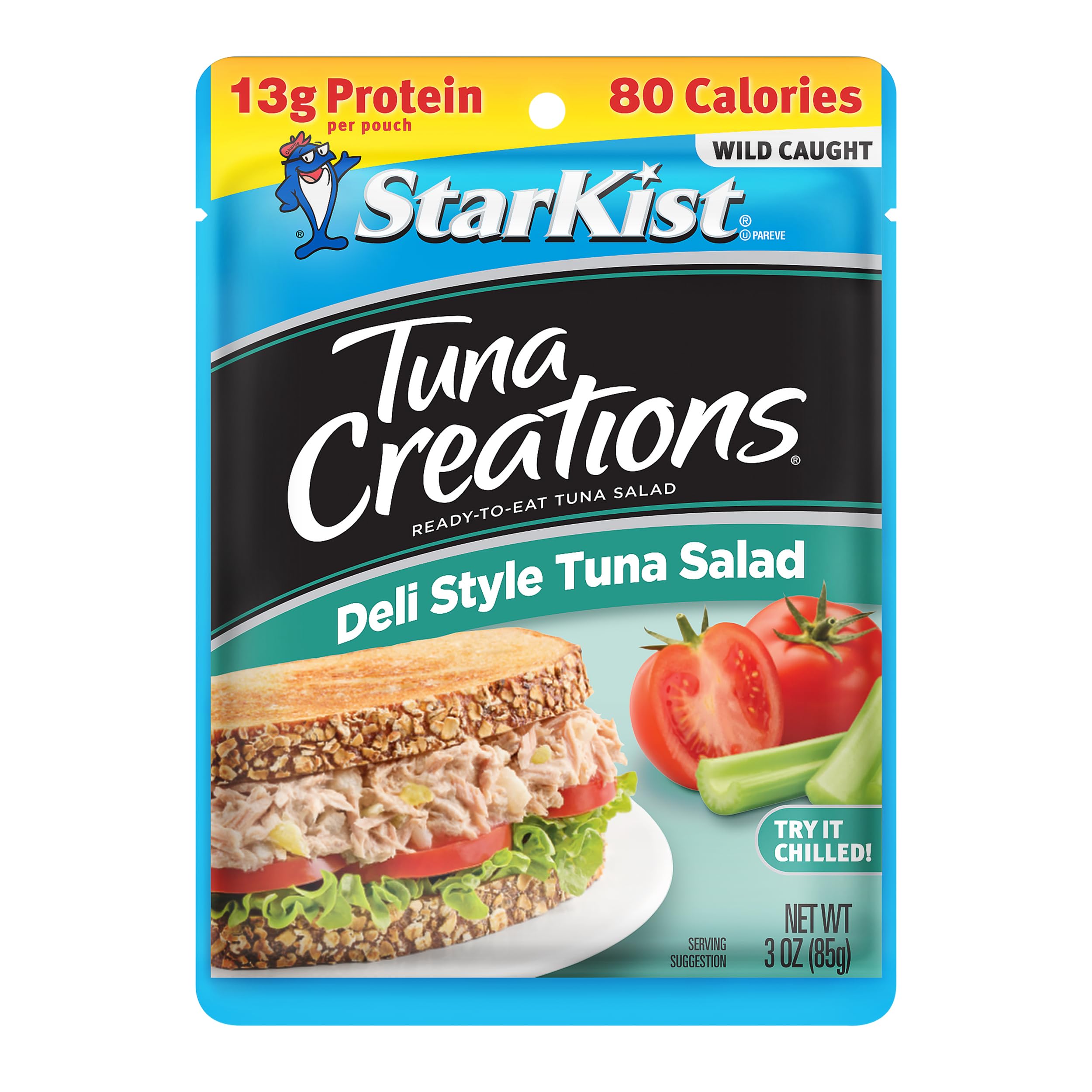 StarKist open pouch squeezed into bowl for no-mess serving