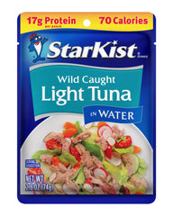 StarKist close-up of a single pouch showing packaging detail and portability