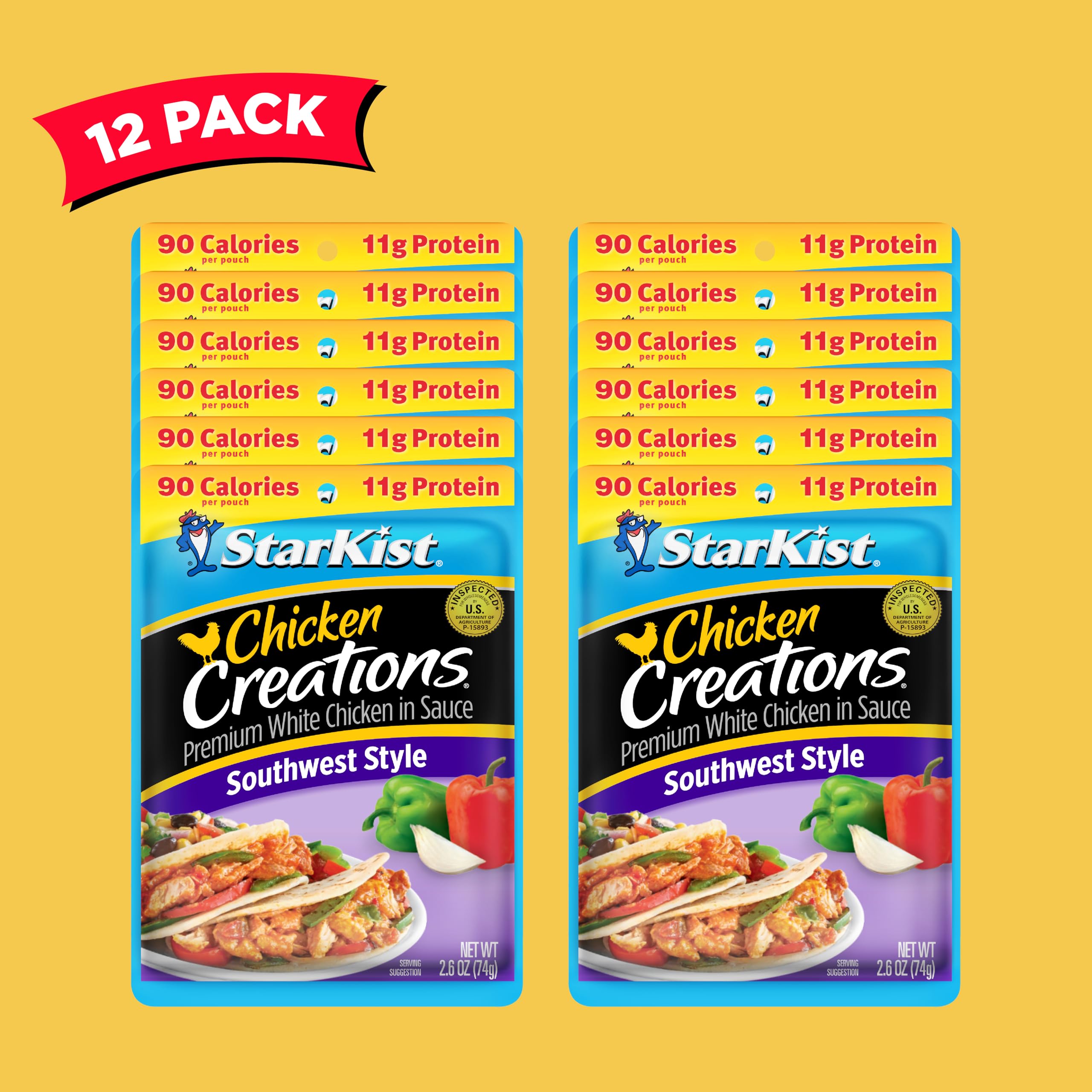 StarKist open pouch revealing chicken and vegetables ready to eat