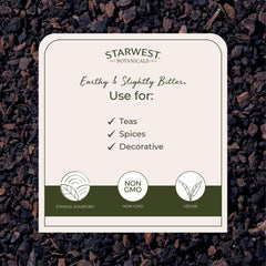 Starwest Botanicals black walnut hull steeping in a glass teapot for layered flavor