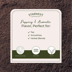 Starwest Botanicals powder on a scoop with scale showing one-pound bulk portion convenience