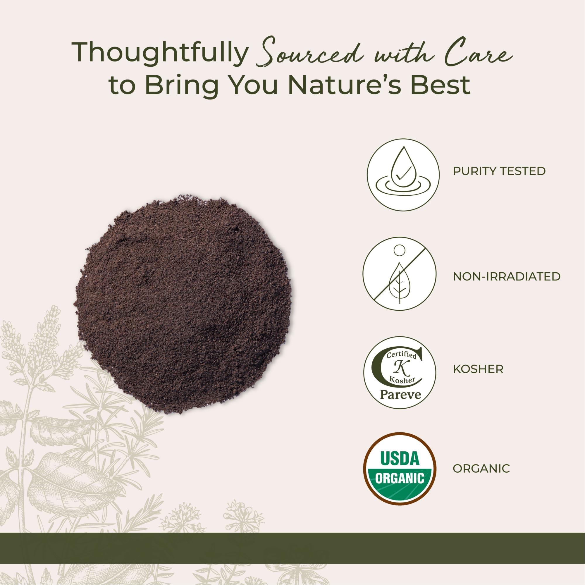 Starwest Botanicals chaste powder steeping in tea mug illustrating simple home preparation