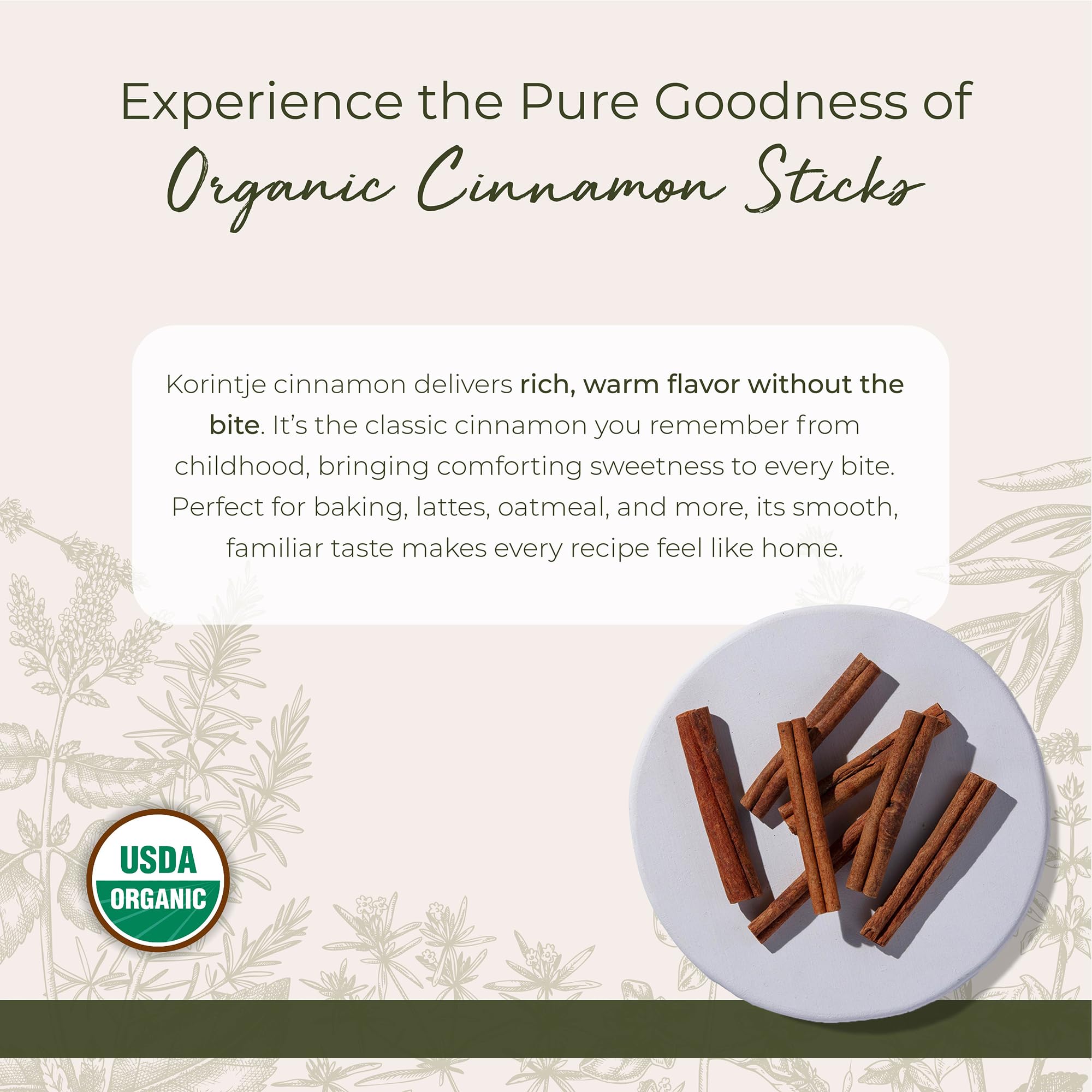 Starwest Botanicals close-up of cinnamon quills texture highlighting fresh aroma