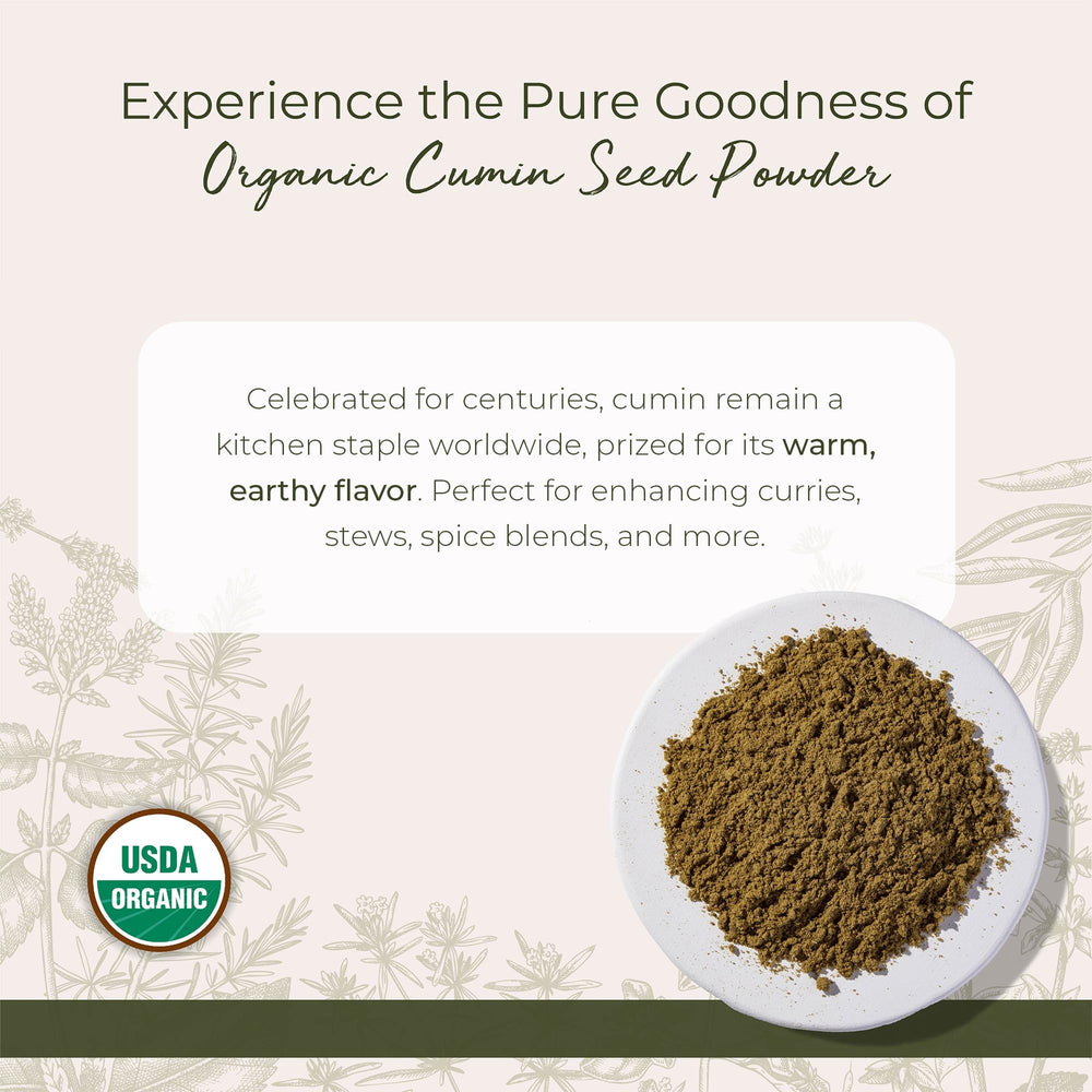 Starwest Botanicals close-up of ground cumin texture highlighting fine grind and aroma