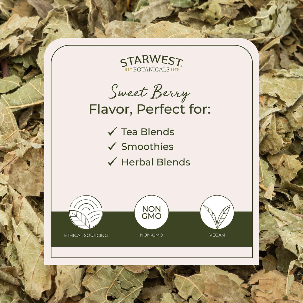 Starwest Botanicals raspberry leaf steeping in an infuser demonstrating easy-brewing convenience