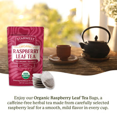 Starwest Botanicals close-up of individual tea bag highlighting convenience and purity