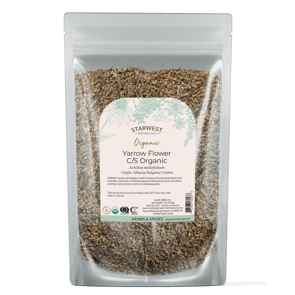 Starwest Botanicals front packaging showing 4 oz bag and resealable closure for freshness