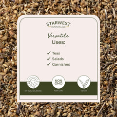 Starwest Botanicals yarrow steeping in a clear cup illustrating infusion color and aroma