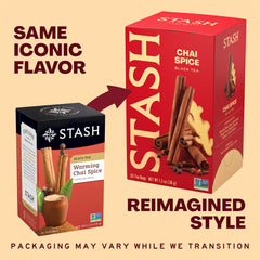 Close-up of a foil-sealed Stash tea bag emphasizing freshness and preserved aroma benefit