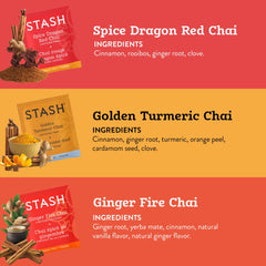 Stash tea bag steeping in mug releasing bold chai aroma for a strong cup