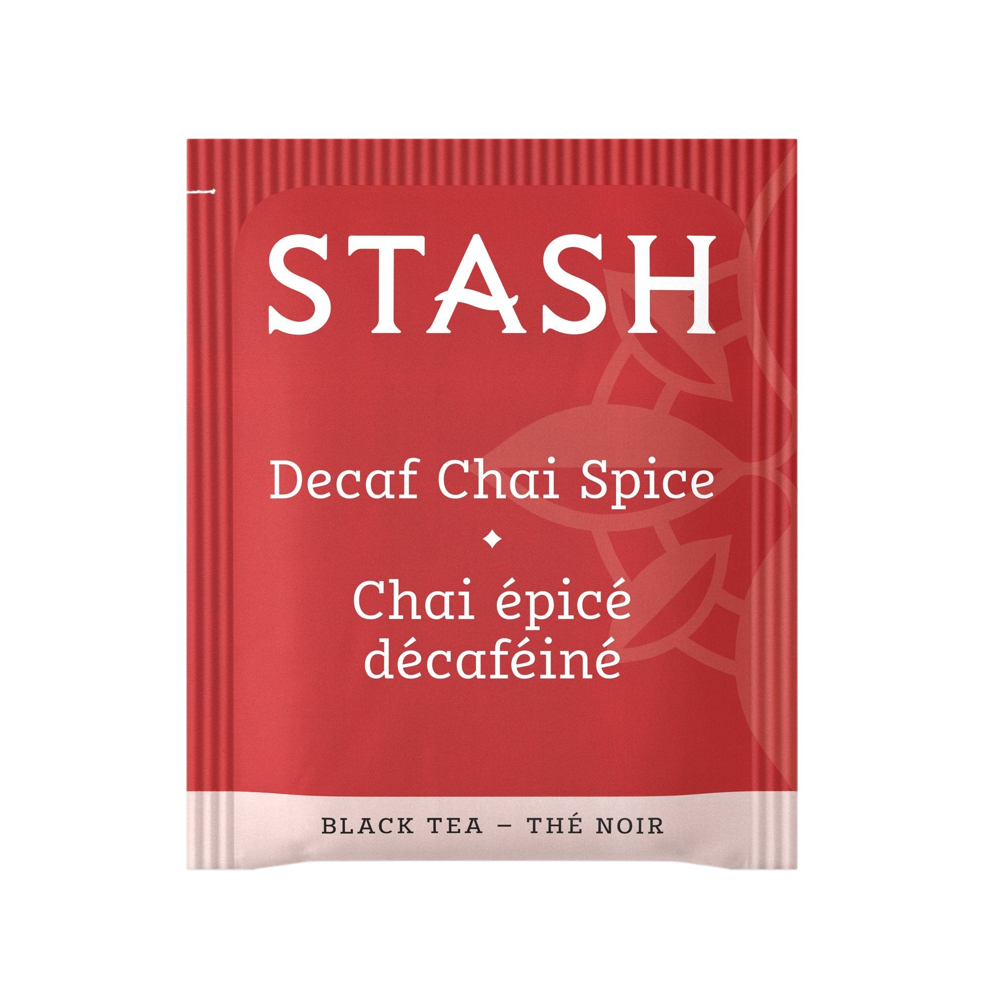Stash close-up of individual tea bag and string, clear brand detail benefit