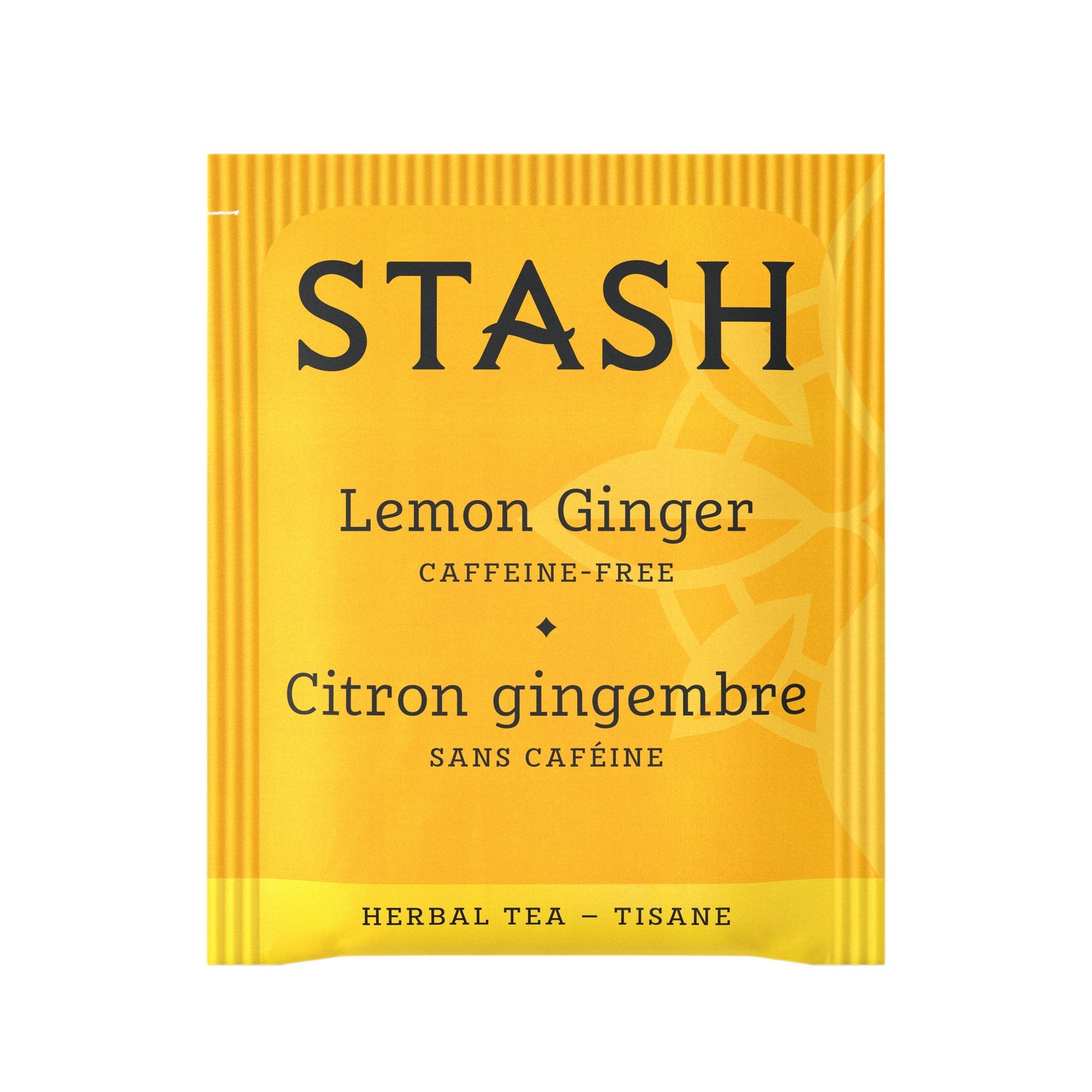 Stash lemon ginger single foil-wrapped tea bag preserving freshness