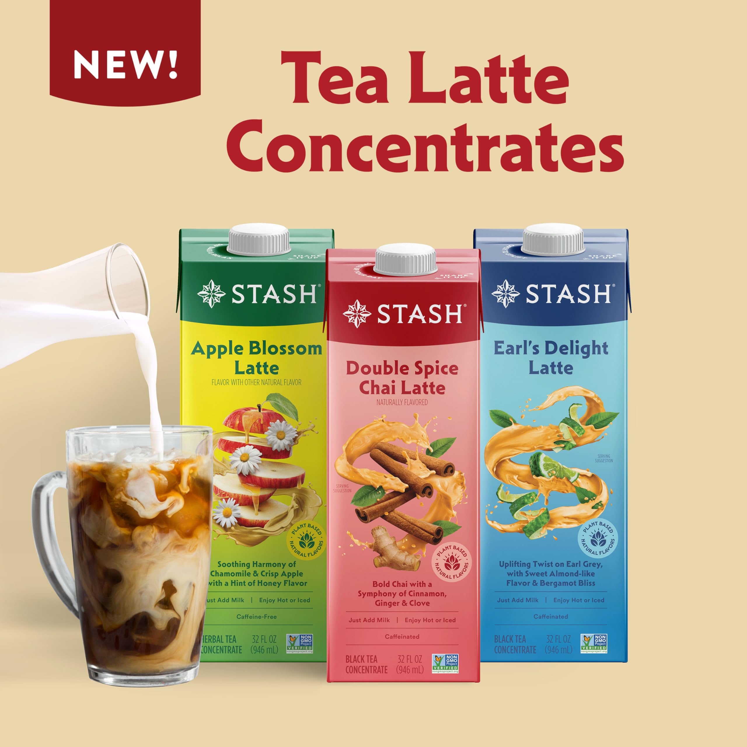 Stash latte in cozy kitchen setting showing convenient ready-to-mix benefit
