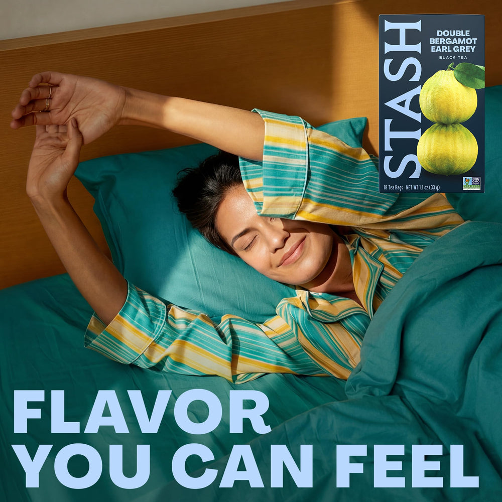 Six-box pack of Stash tea neatly arranged for pantry convenience