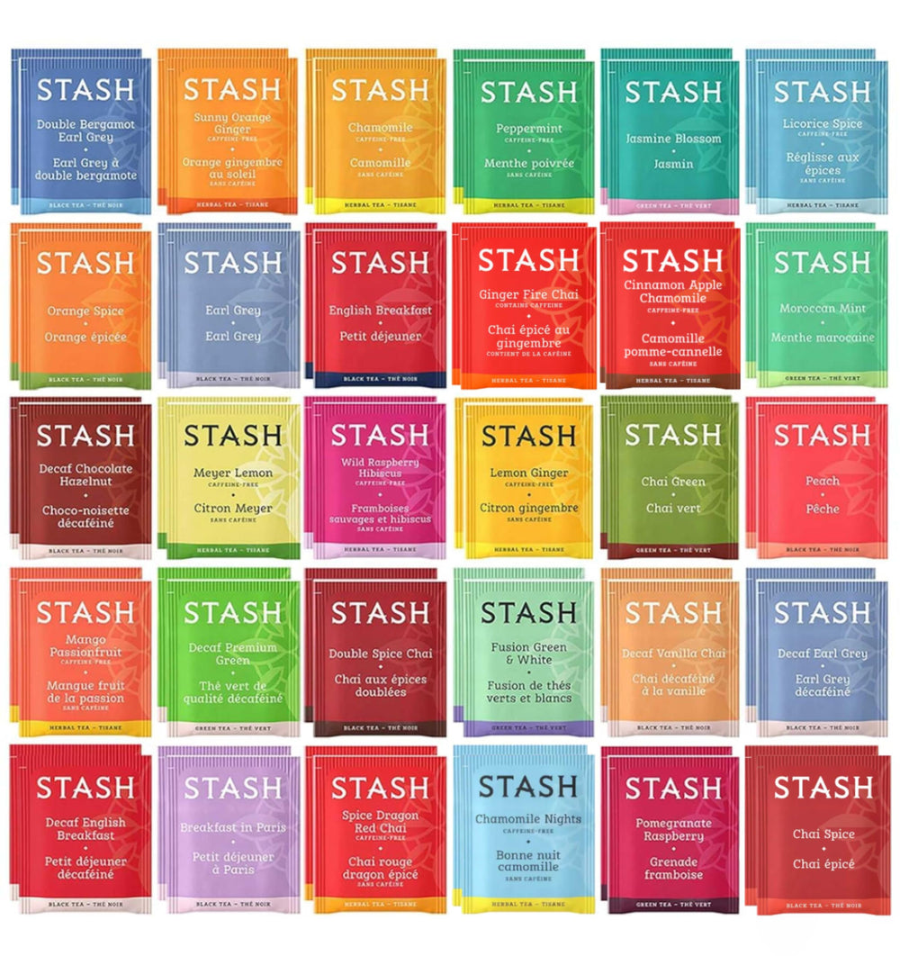 Stash front packaging showing sampler box and recyclable design benefits