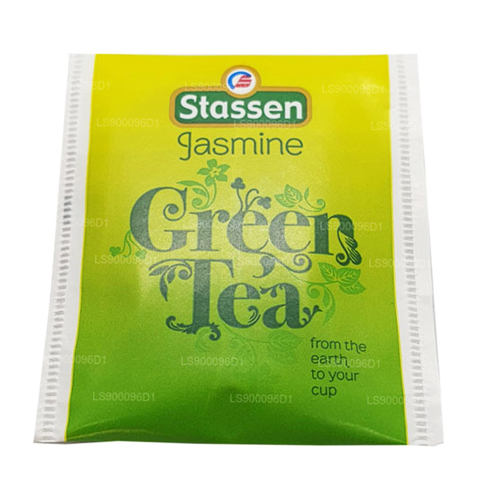 Stassen size comparison next to mug illustrating 100 bags value and household supply
