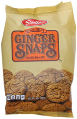 STAUFFERS front packaging of 14 oz ginger snap bag showing crisp cookies and brand