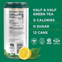 Steaz side label with nutrition facts and ingredient clarity for informed choice