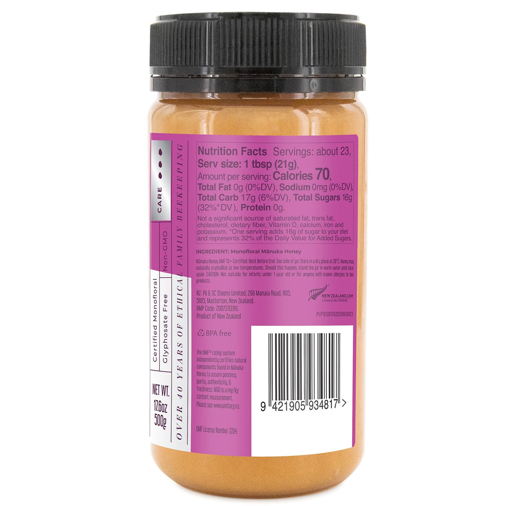 Tightly sealed lid of Steens jar emphasizing secure New Zealand packaging
