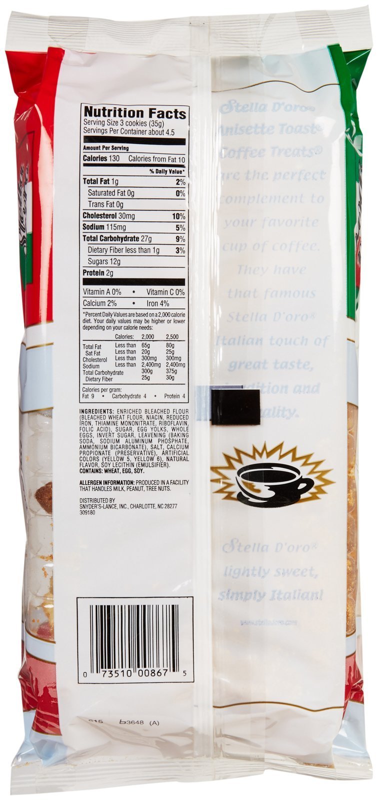 Stella D'Oro close-up of anisette toast texture highlighting crisp crunch and dunking suitability